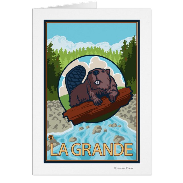 La Grande, OregonBeaver y árboles (Frente)