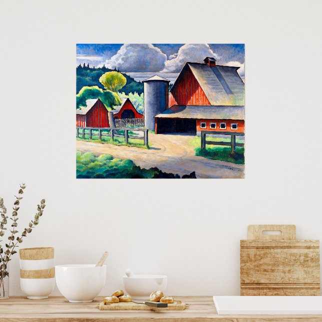 La granja Kenjiro Nomura 1934 Arte Rústico (Cocina)