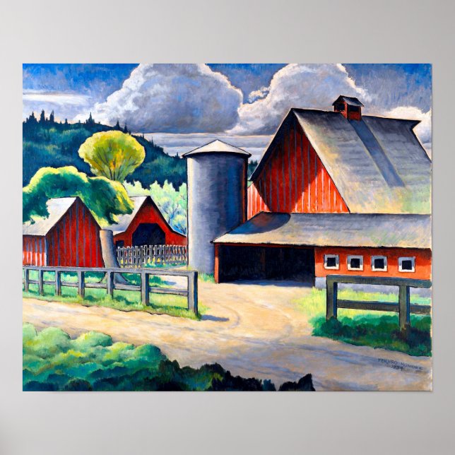 La granja Kenjiro Nomura 1934 Arte Rústico (Frente)