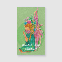 La Gratitud Aumenta La Abundancia Tarjeta Magnétic