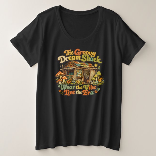 La Groovy Dream Shack: Básica Mujer Plus sizeTee (Anverso del diseño)