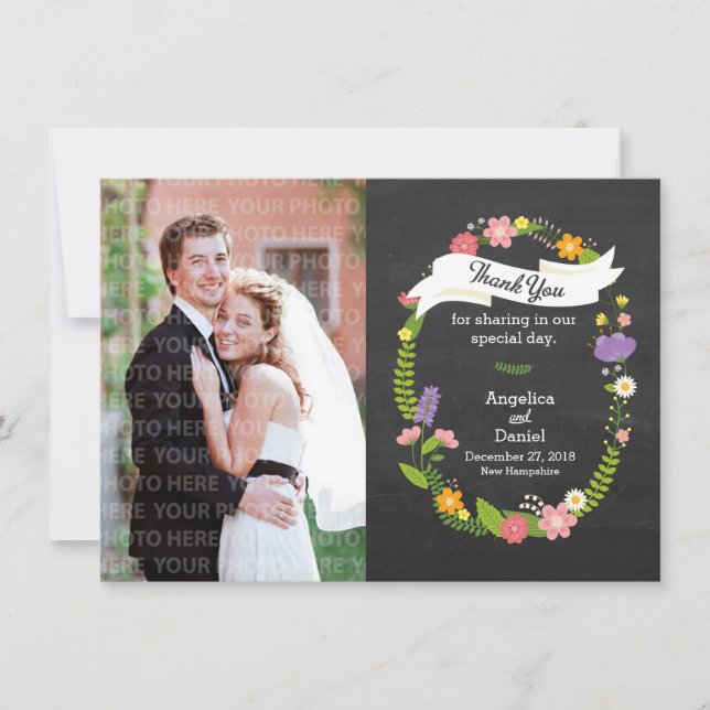 La guerra de Boho Woodland en el Boda de Chalkboar (Anverso)