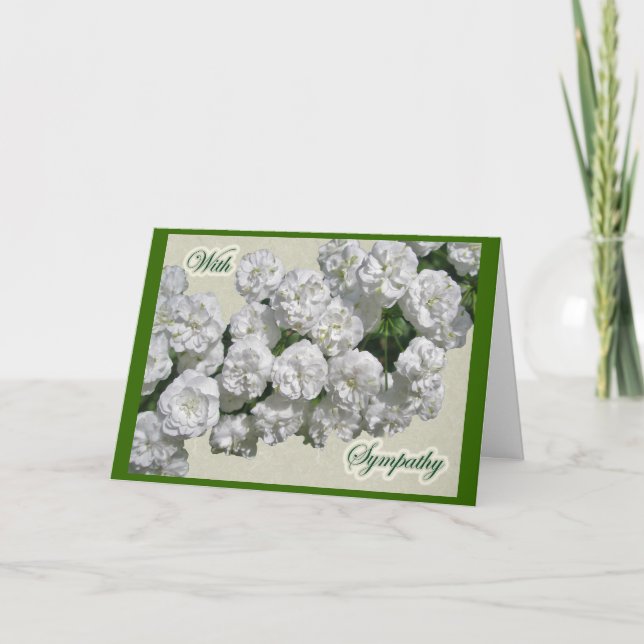 La guirnalda nupcial Spirea florece la tarjeta de (Anverso)