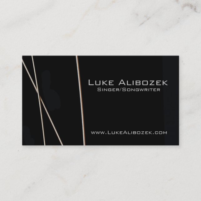 La guitarra ata la tarjeta del músico (Anverso)