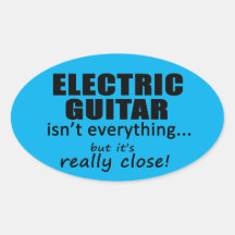La guitarra eléctrica no es todo Pegatina oval