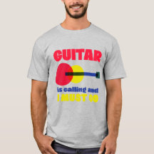 La guitarra llama graciosa camiseta de guitarra pa