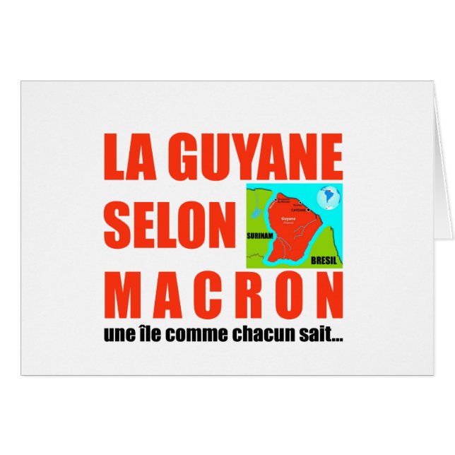La Guyane selon Macron est une île (Anverso (Horizontal))