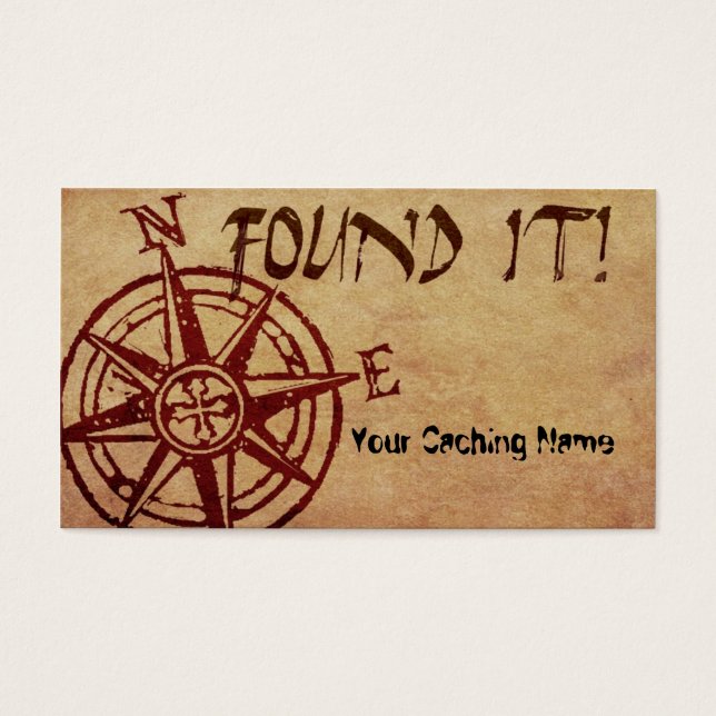 ¡La ha encontrado! tarjeta de caché de dejar atrás (Frente)