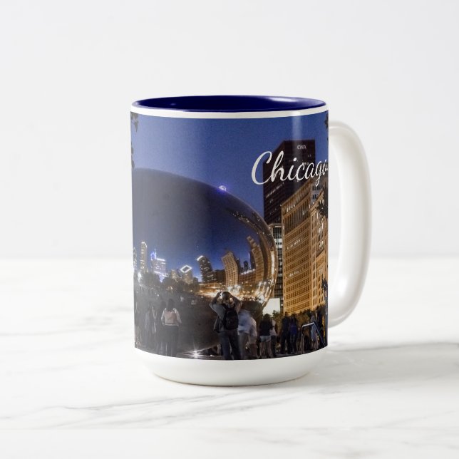 La haba - taza de la foto de Chicago (Anverso derecho)