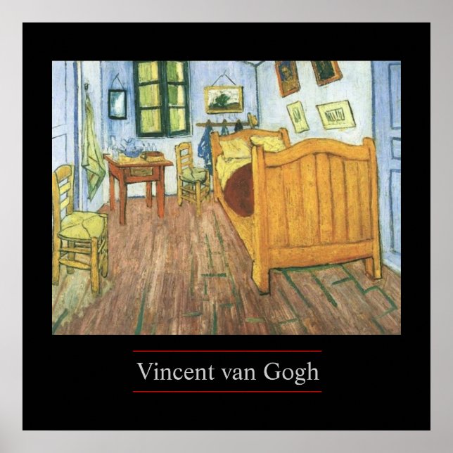 La habitación de Van Gogh en la impresión Poster d (Frente)