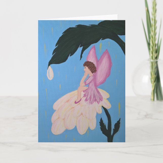 La hada desea la tarjeta vertical (Anverso)