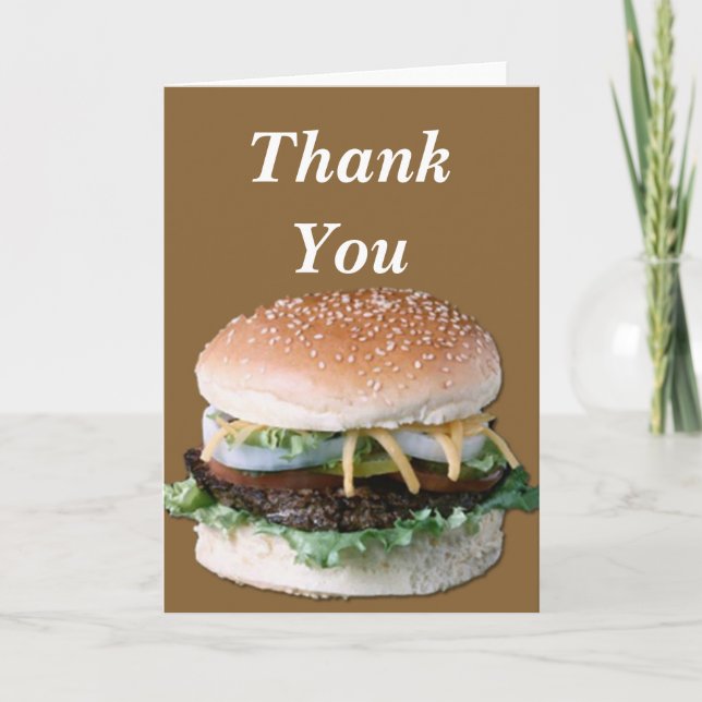 La hamburguesa le agradece tarjeta de felicitación (Anverso)