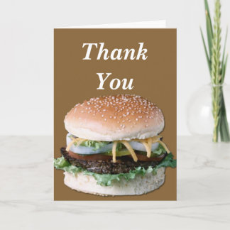 La hamburguesa le agradece tarjeta de felicitación