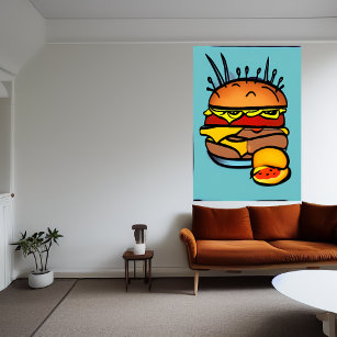 La hamburguesa   Poster de arte de IA