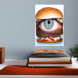 La hamburguesa te está mirando | Poster de arte de