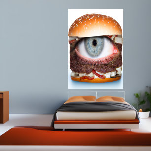 La hamburguesa te está mirando Poster de arte de