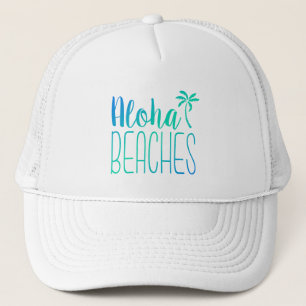 La hawaiana vara el gorra del camionero de la