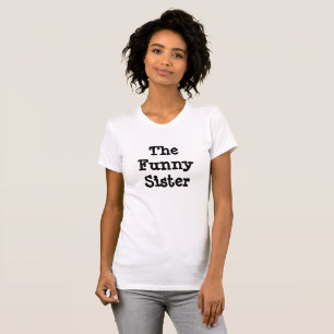 La hermana graciosa de la camiseta humorística neg