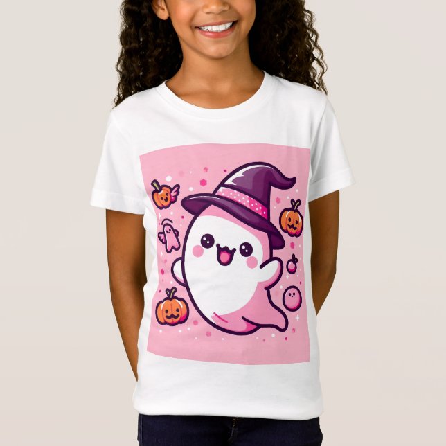 👻 🎀 la hermosa camiseta Pinkoween para Chicas! � (Anverso)