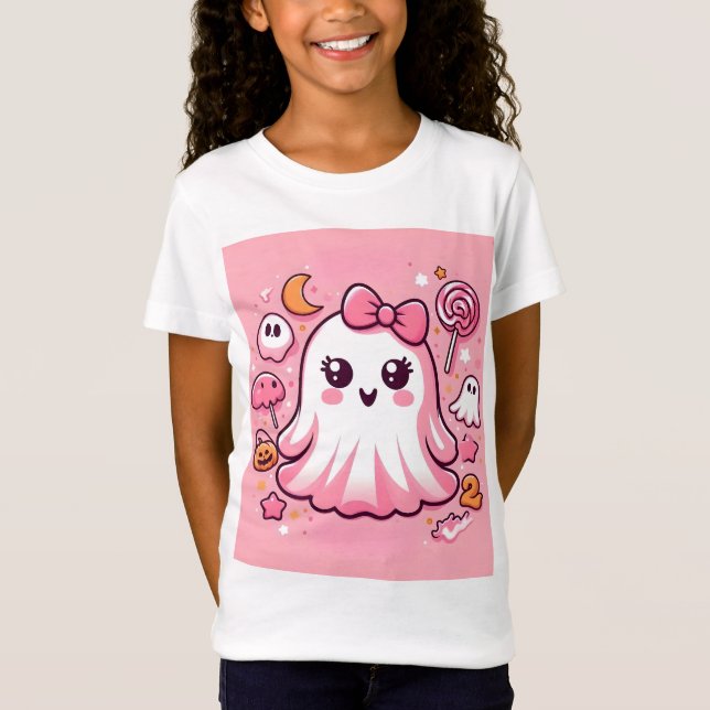 👻 🎀 la hermosa camiseta Pinkoween para Chicas! � (Anverso)