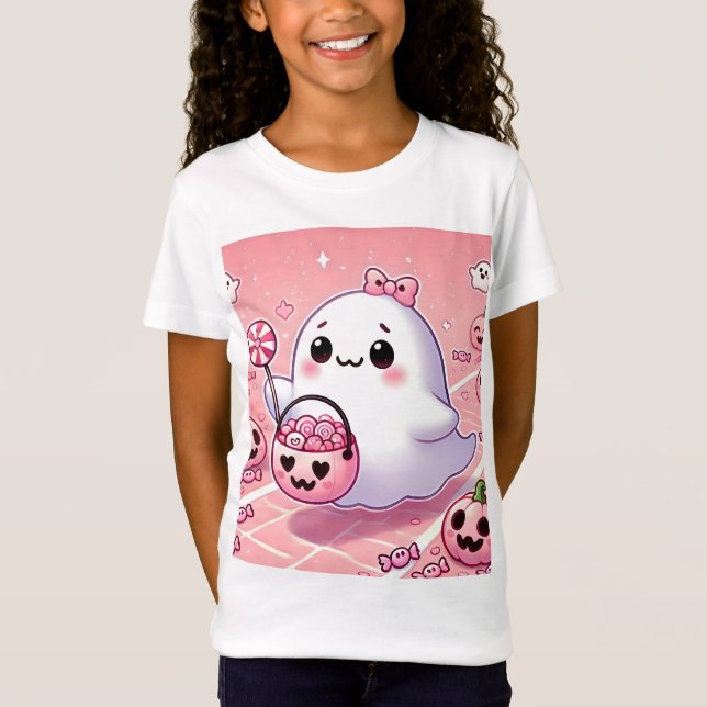 👻 🎀 la hermosa camiseta Pinkoween para Chicas! � (Anverso)