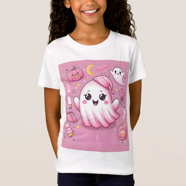 👻 🎀 la hermosa camiseta Pinkoween para Chicas! � (Anverso)