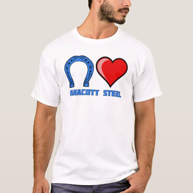 La herradura azul ama la camiseta del acero de (Anverso)
