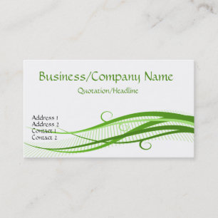 La hierba verde agita tarjetas de visita