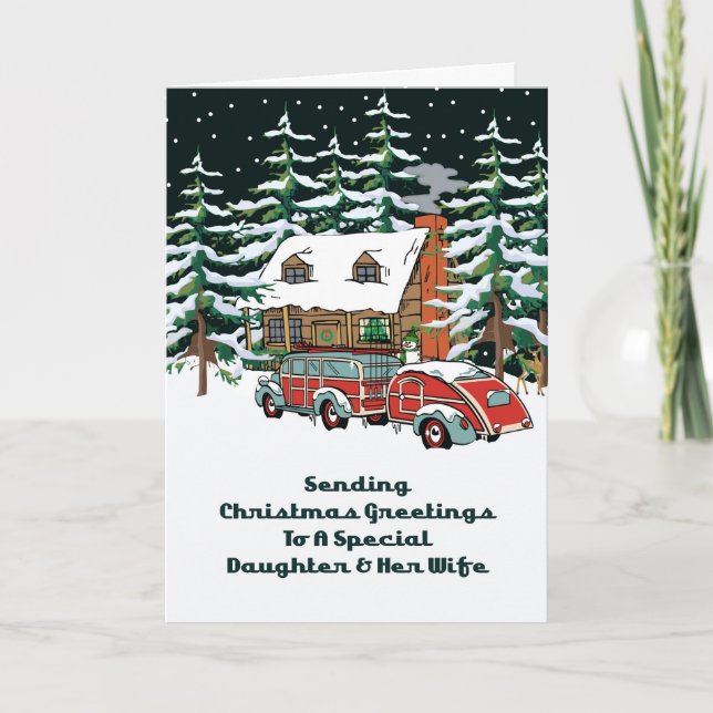 La hija y su esposa saludan la Navidad (Anverso)