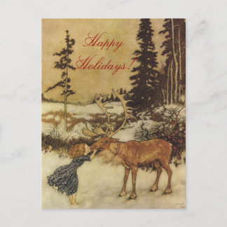 La historia de la reina de la nieve con la tarjeta