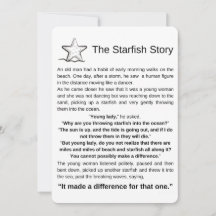 La Historia De Los Starfish. Poema Starfish.