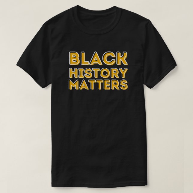 La historia negra importa la camiseta BHM (Diseño del anverso)