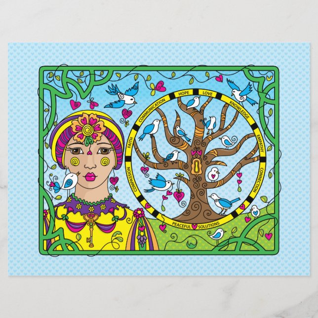 La Hoja De Papel Key_Flat Se Mantiene 11"x8.5" (Anverso)