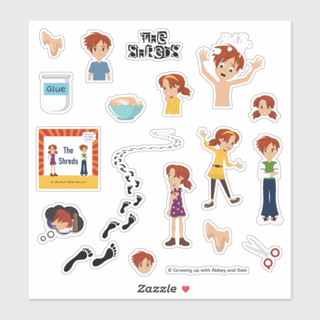 La hoja de Pegatinas de Shreds (Hoja)