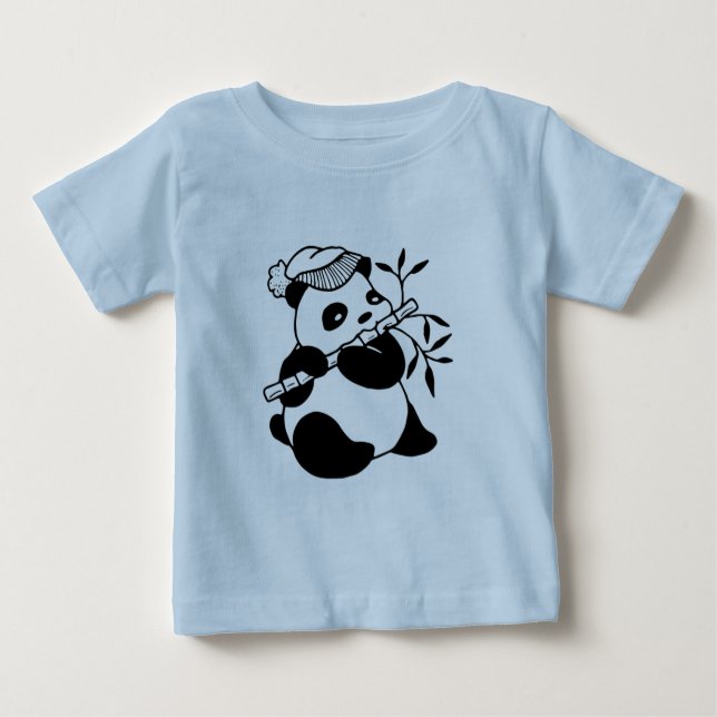 la hora de bocadillos de la camiseta de bebé panda (Anverso)