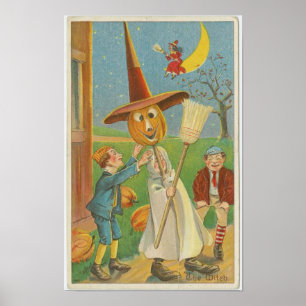 La huella de arte vintage de Witch