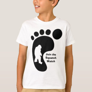 La huella de Squatch embroma la camiseta