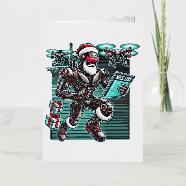 La IA impulsó a Santa Robot con drones y Navidades (Anverso)