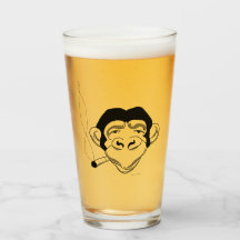 La Icónica Vidrio de Cerveza Chimp Fumadora