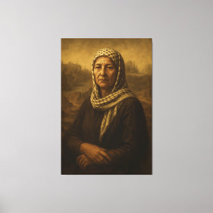 La imagen de la mujer de lienzo de Gaza