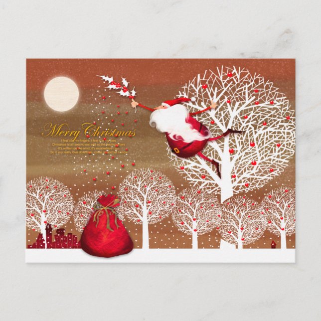 La imagen del navidad del Papá Noel (Anverso)