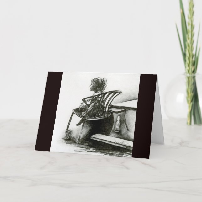 La imaginación alimenta mi tarjeta de felicitación (Anverso)