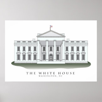 La impresión arquitectónica de la Casa Blanca