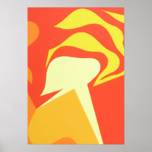 La Impresión de Arte Abstracto Amarillo Desconocid
