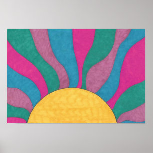 La impresión de arte en el horizonte