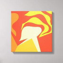 La Impresión de Lienzo Amarillo Abstracto Brillant