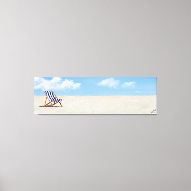 La impresión de lienzo de la silla azul - de Just  (Anverso)