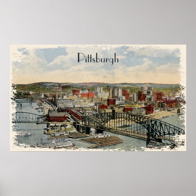 La impresión de lienzo Pittsburgh Point 1931 (Frente)