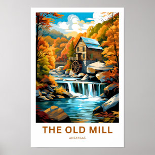 La impresión de viajes del viejo Mill Arkansas