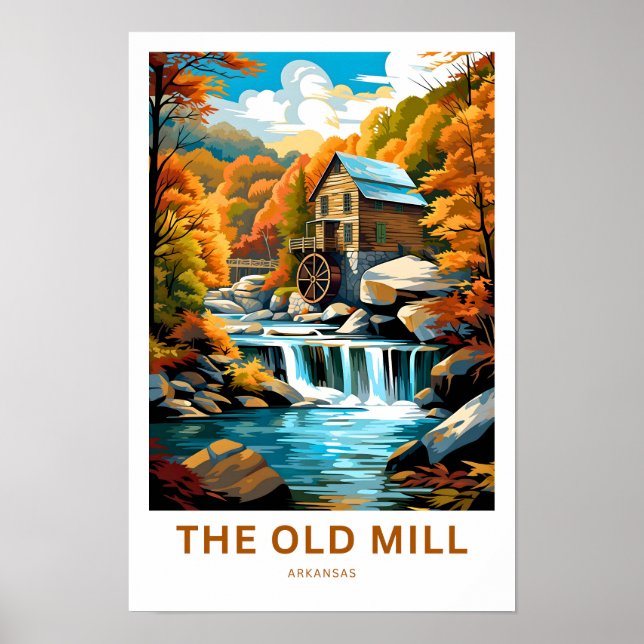 La impresión de viajes del viejo Mill Arkansas (Frente)
